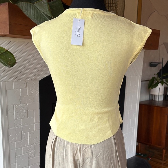 Chic Yellow V-Neck Wrap Sweater - Picture 7 of 10